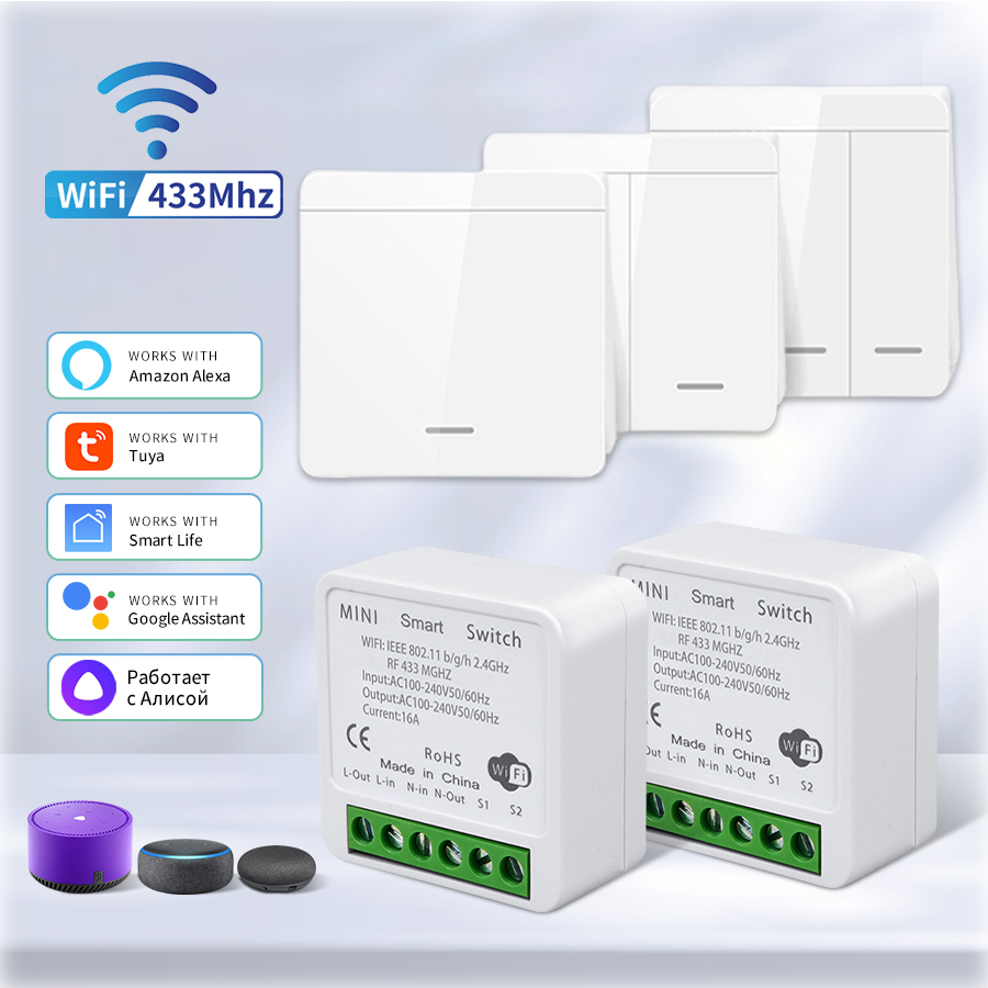 Wifi RF 433MHz Smart Switch Tu - Ir Remote Module ulasan dan harga